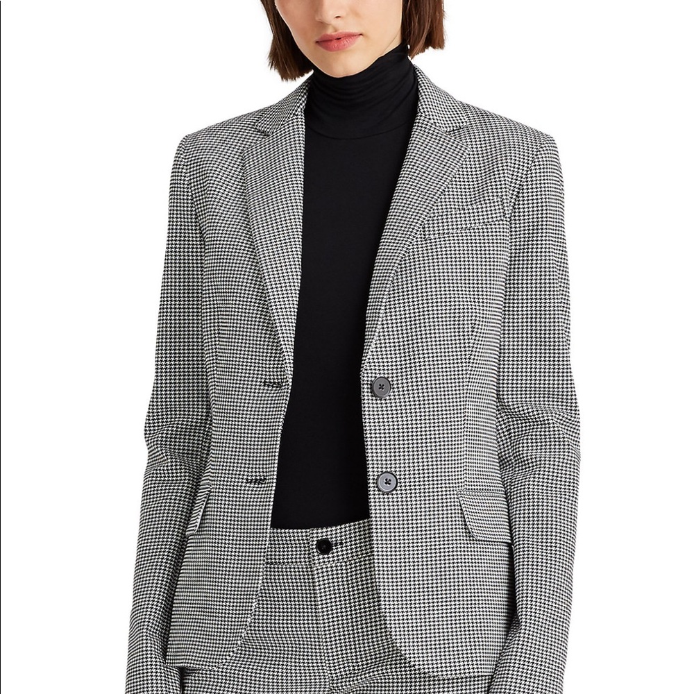 Lauren Ralph Lauren houndstooth fitted blazer